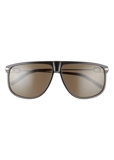 Christian Dior DIOR CD Link 63mm Sunglasses in Shiny Black at Nordstrom