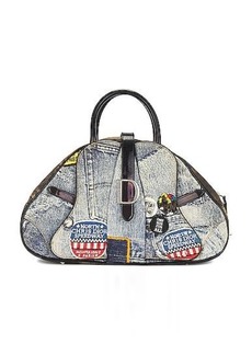 Christian Dior Dior Denim Bowler Saddle Bag