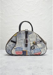 Christian Dior Dior Denim Bowler Saddle Bag