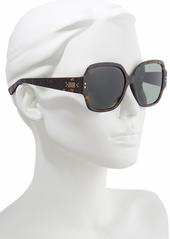 lady dior 57mm square sunglasses