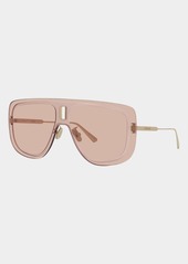 Christian Dior Dior Rimless Metal Shield Sunglasses