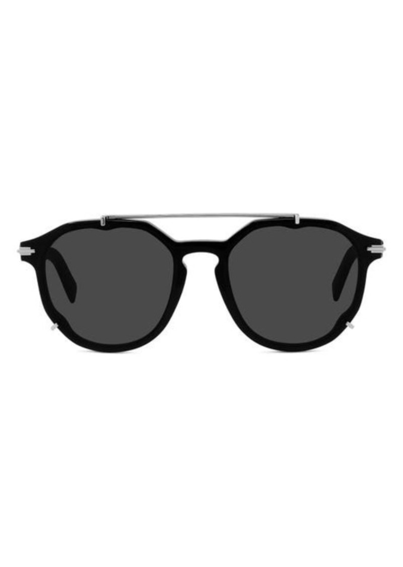 Christian Dior DiorBlacksuit 56mm Round Sunglasses