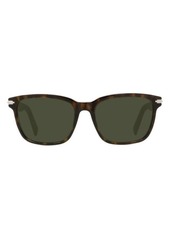 Christian Dior DiorBlacksuit 57mm Square Sunglasses in Dark Havana /Green at Nordstrom
