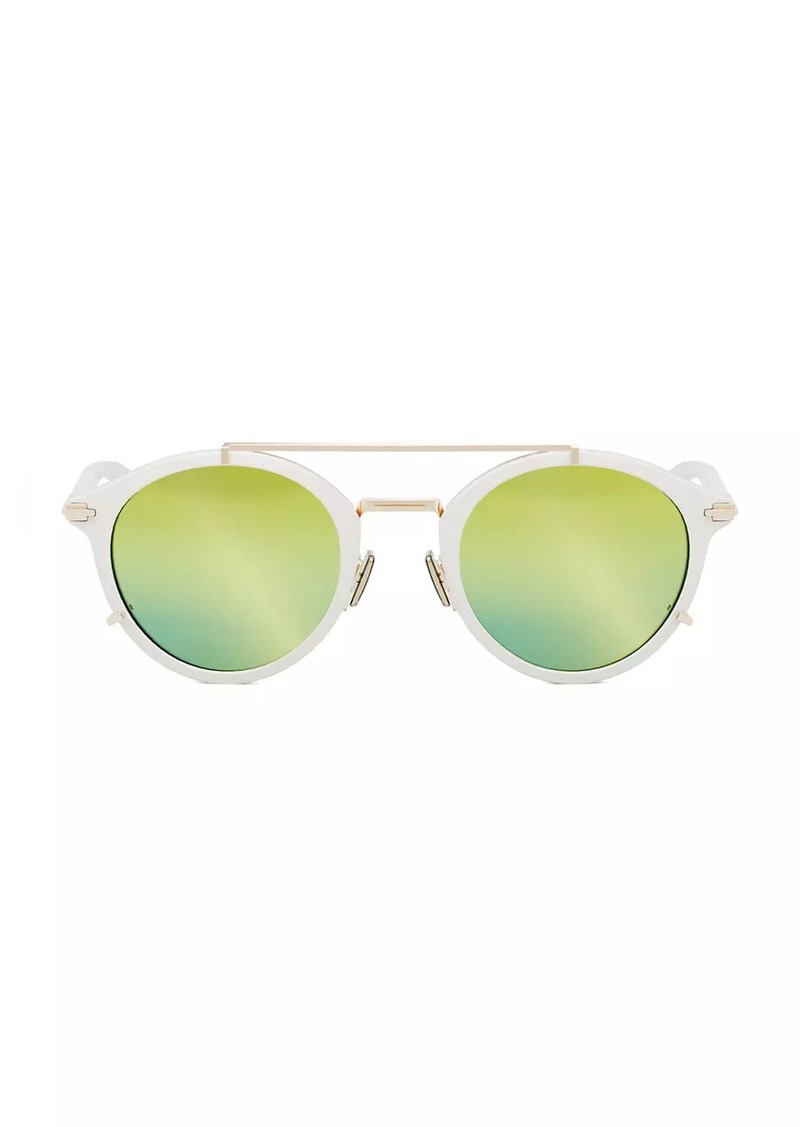 Christian Dior Diorblacksuit R7U 50MM Round Sunglasses