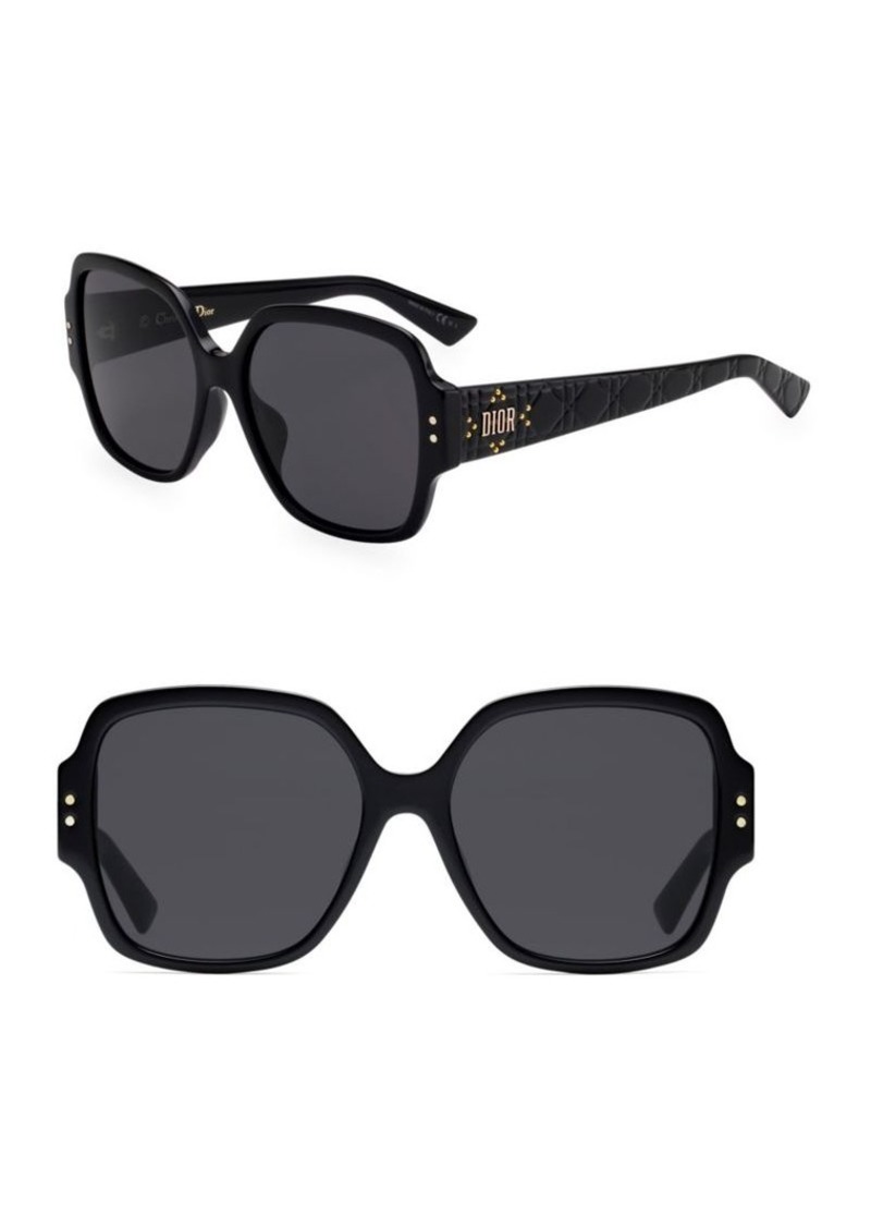 lady dior 57mm square sunglasses