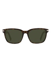 Christian Dior DiorBlacksuit 55mm Tinted Square Sunglasses in Dark Havana /Green at Nordstrom