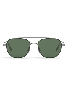 Christian Dior NeoDior 56mm Aviator Sunglasses in Shiny Gunmetal /Green at Nordstrom