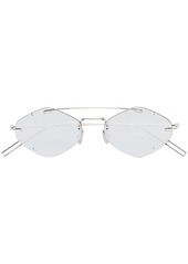 Christian Dior silver tone Inclusion geometric sunglasses