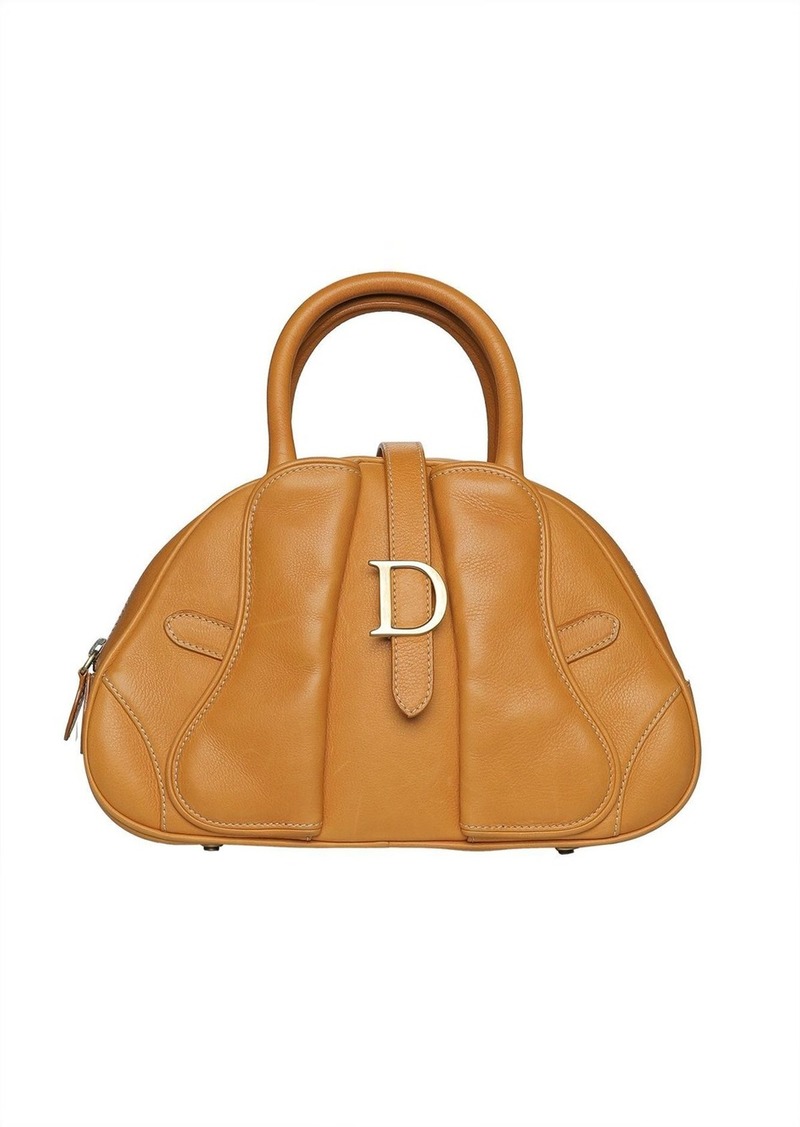 Christian Dior Tan Leather Small Bowler Bag