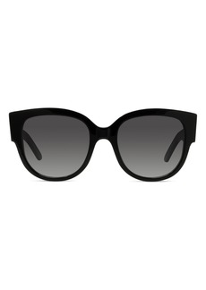 Christian Dior Wildior 54mm Round Sunglasses in Black/Grey at Nordstrom