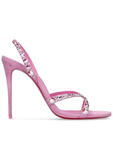 Christian Louboutin 100mm Emilie Suede Crystals Sandals