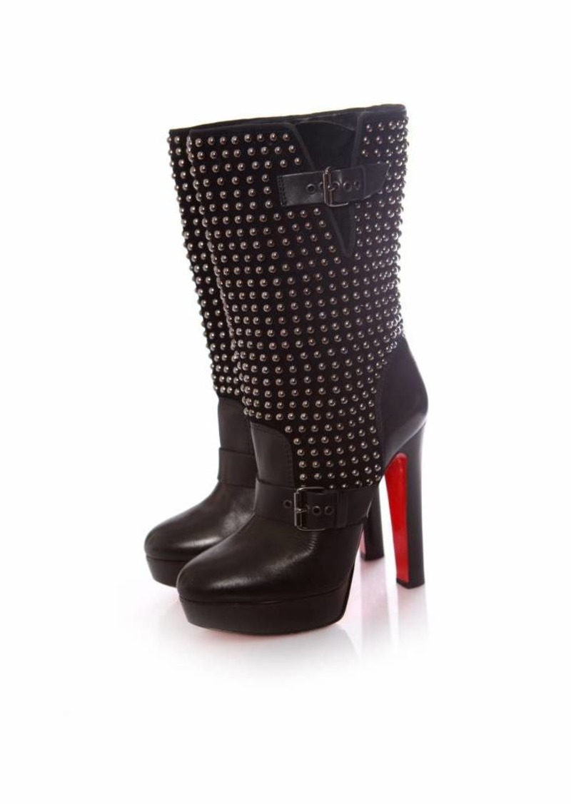 Christian Louboutin Black leather platform boots