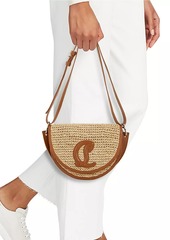 Christian Louboutin By My Side Raffia Crossbody Bag