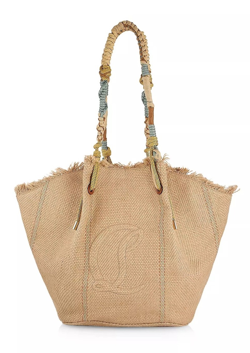 Christian Louboutin By My Side Woven Shopper Tote Bag