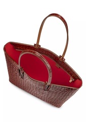 Christian Louboutin Cabata Crocodile-Embossed Leather Tote Bag