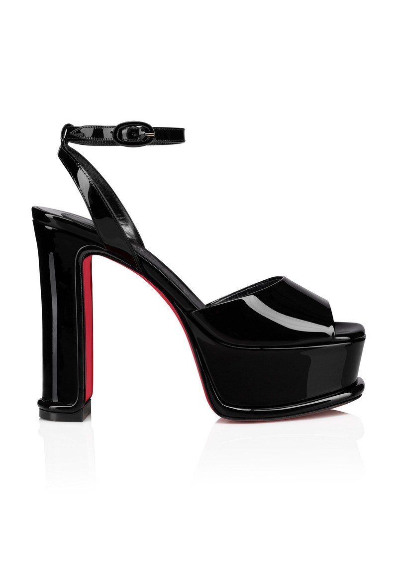 Christian Louboutin - Amali Alta 130mm Patent Leather Platform Sandals - Black - IT 39 - Moda Operandi