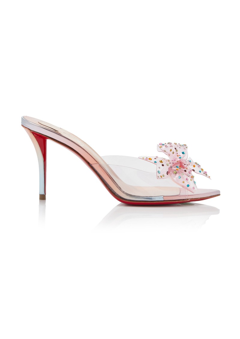 Christian Louboutin - Aqua Strass 80mm Crystal-Embellished PVC Mules - Multi - IT 36 - Moda Operandi