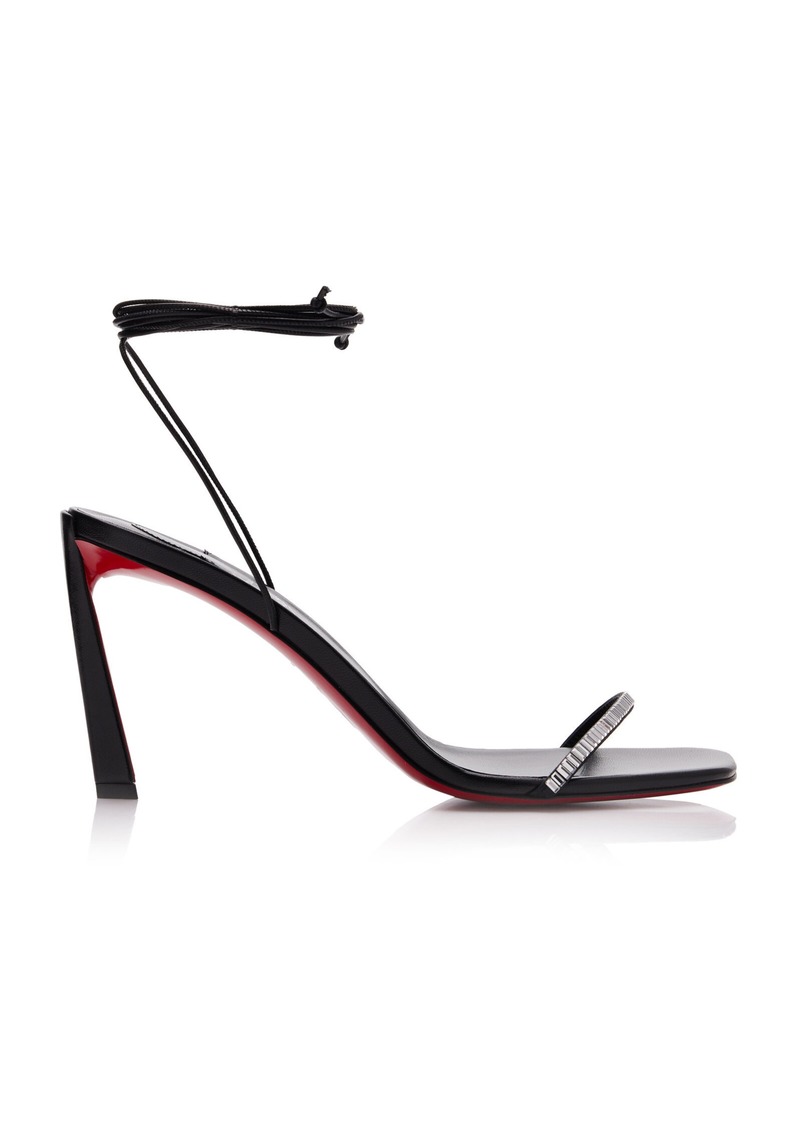 Christian Louboutin - Condora 85mm Embellished Leather Sandals - Black - IT 38 - Moda Operandi