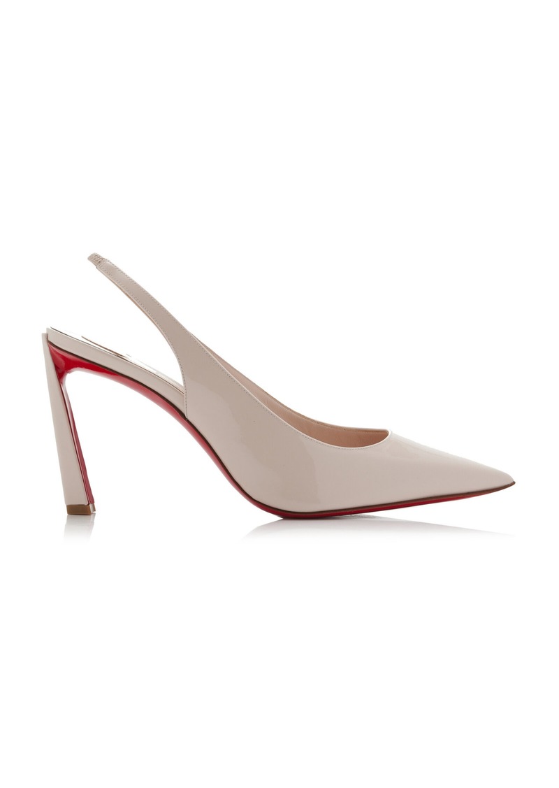 Christian Louboutin - Condora 85mm Patent Leather Slingback Pumps  - Nude - IT 41 - Moda Operandi