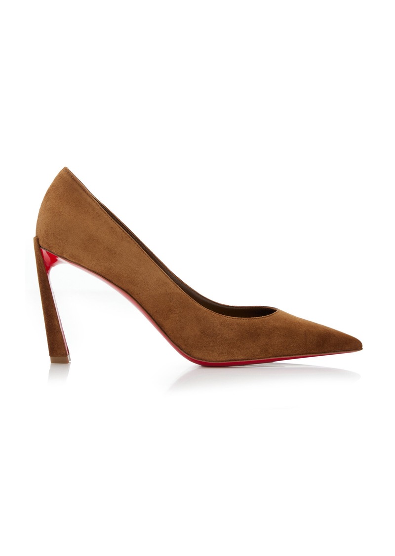 Christian Louboutin - Condora 85mm Suede Pumps - Tan - IT 38 - Moda Operandi