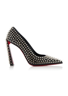 Christian Louboutin - Condora Spikes 100mm Studded Leather Pumps - Black - IT 40 - Moda Operandi