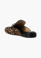 CHRISTIAN LOUBOUTIN - Coolito Swing embellished leopard-print calf hair slippers - Animal print - EU 35