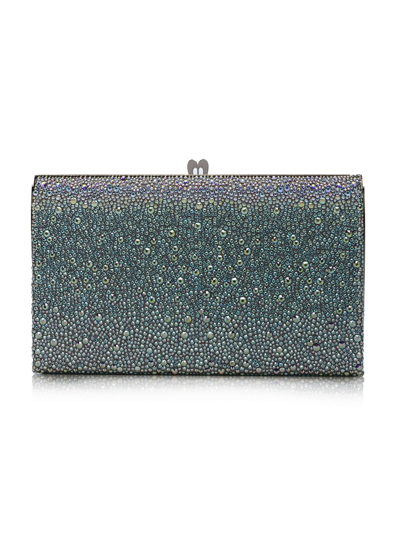 Christian Louboutin - Fetish Crystal-Embellished Clutch - Silver - OS - Moda Operandi