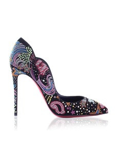 Christian Louboutin - Hot Chick 100mm Crystal-Embellished Leather Pumps - Multi - IT 41 - Moda Operandi