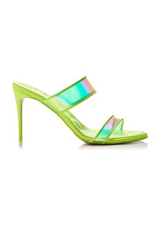 Christian Louboutin - Just Loubi 85mm PVC; Patent Leather Sandals - Yellow - IT 37.5 - Moda Operandi