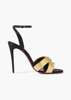 CHRISTIAN LOUBOUTIN - Just Me 100 metallic leather sandals - Metallic - EU 35