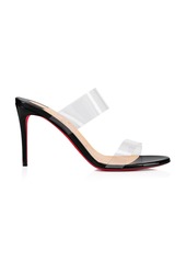 Christian Louboutin - Just Nothing 85mm Patent PVC Sandals - Neutral - IT 38 - Moda Operandi