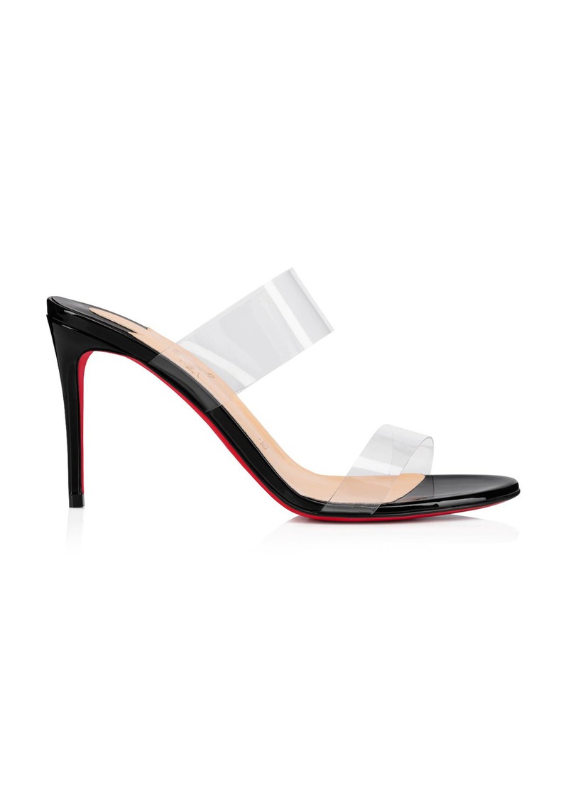 Christian Louboutin - Just Nothing 85mm Patent PVC Sandals - Black - IT 38 - Moda Operandi