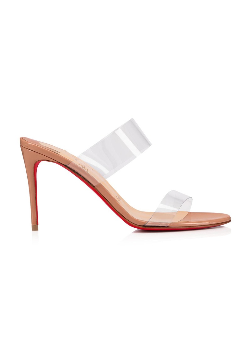 Christian Louboutin - Just Nothing 85mm Patent PVC Sandals - Neutral - IT 38 - Moda Operandi