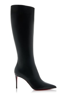Christian Louboutin - Kate 85mm Leather Knee Boots - Black - IT 36 - Moda Operandi