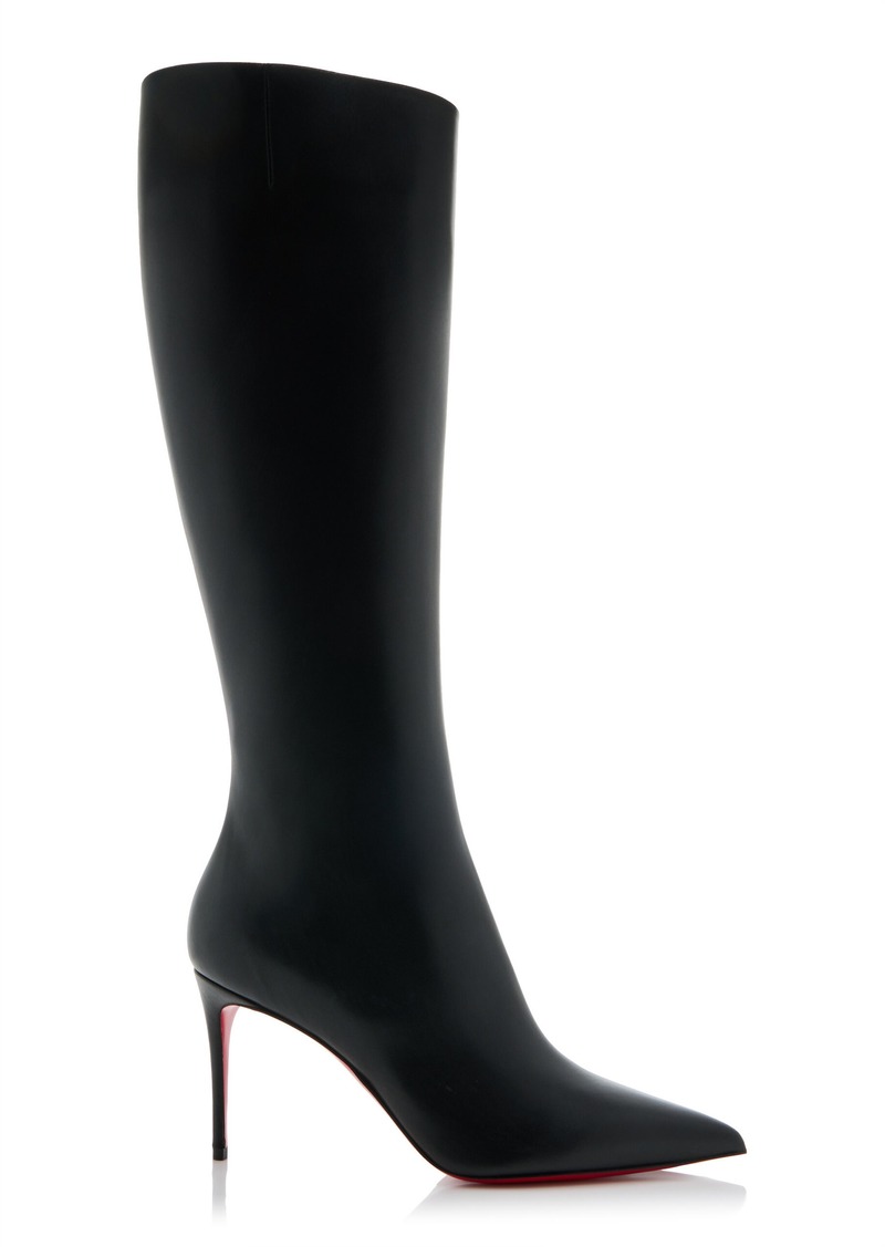 Christian Louboutin - Kate 85mm Leather Knee Boots - Black - IT 38 - Moda Operandi