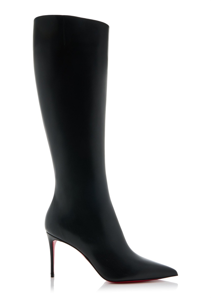 Christian Louboutin - Kate 85mm Leather Knee Boots - Black - IT 39 - Moda Operandi