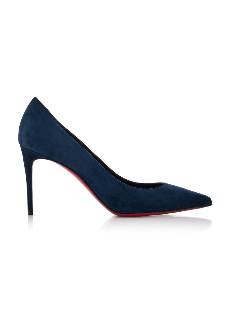 Christian Louboutin - Kate 85mm Veau Velours Pumps - Blue - IT 37 - Moda Operandi