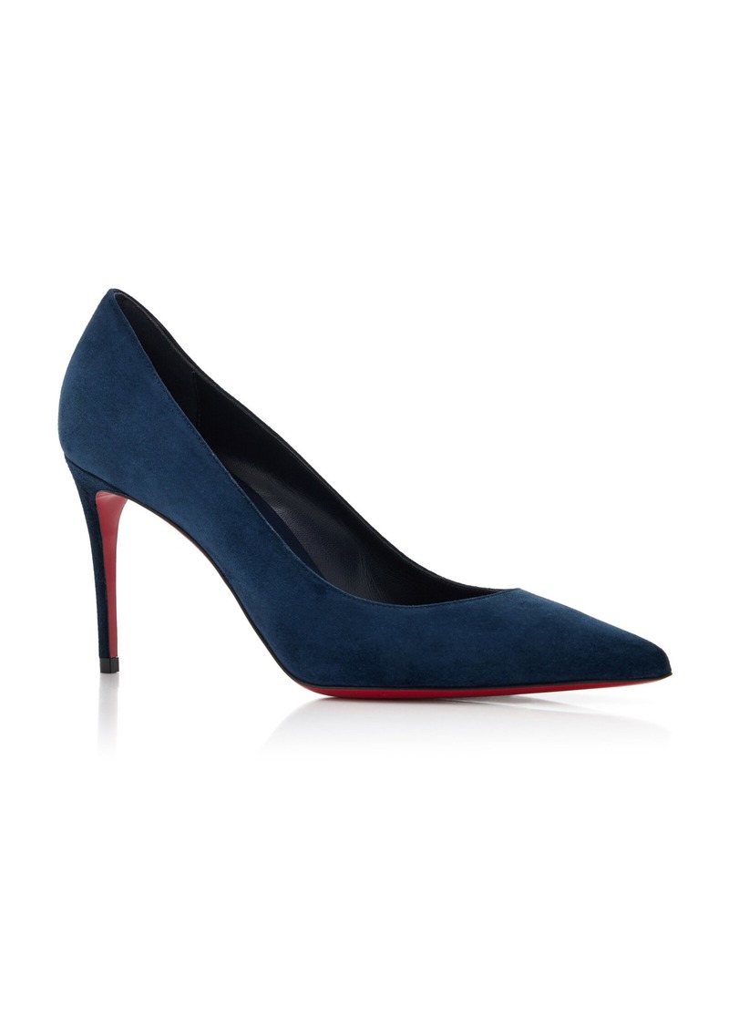 Christian Louboutin - Kate 85mm Veau Velours Pumps - Blue - IT 38 - Moda Operandi