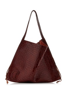 Christian Louboutin - Le 54 Croc-Embossed Leather Tote Bag - Brown - OS - Moda Operandi