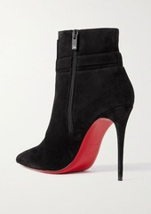 CHRISTIAN LOUBOUTIN - Lock So Kate 100 suede ankle boots - Black - EU 38.5