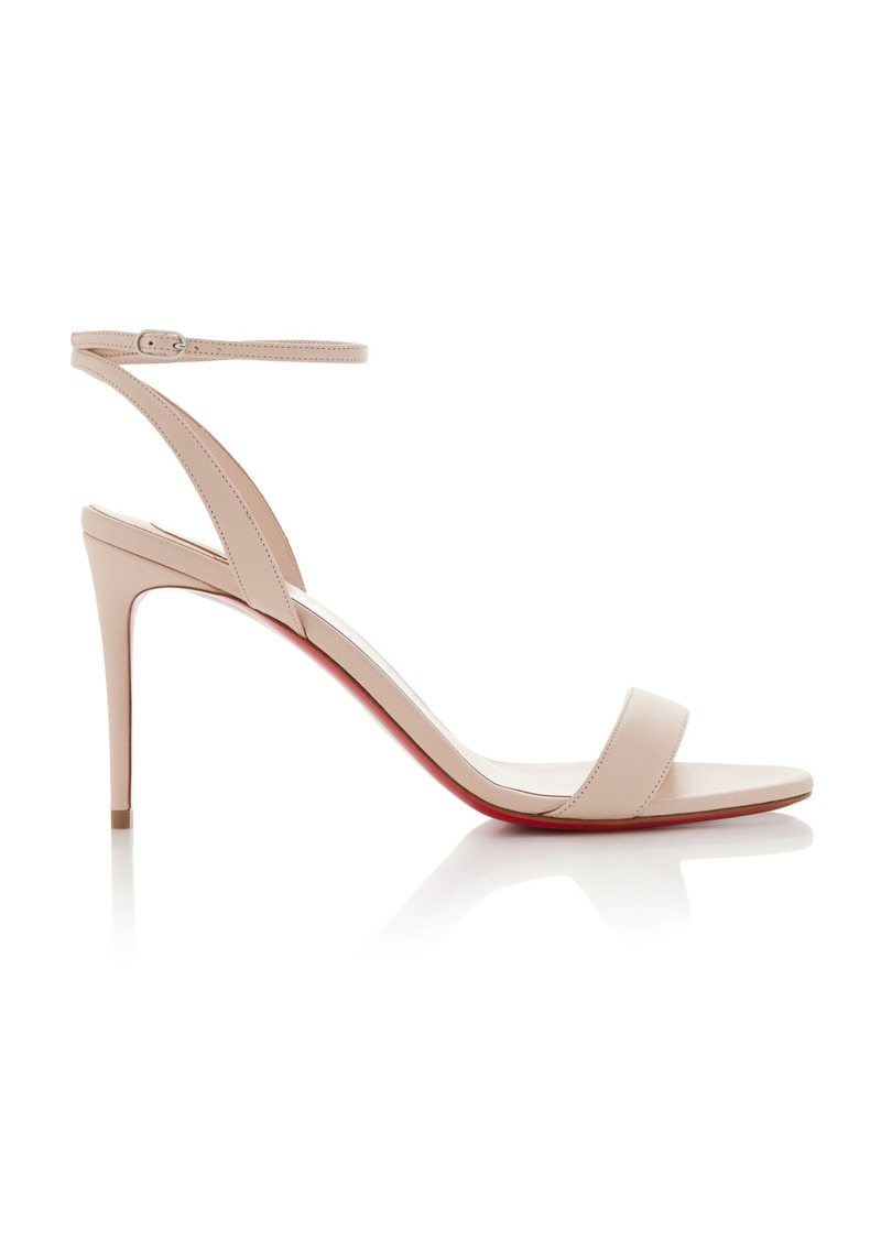 Christian Louboutin - Loubi Girl 85mm Leather Sandals - Neutral - IT 38 - Moda Operandi