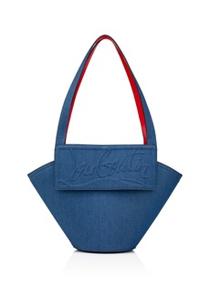 Christian Louboutin - Loubishore Denim Leather Tote Bag - Blue - OS - Moda Operandi