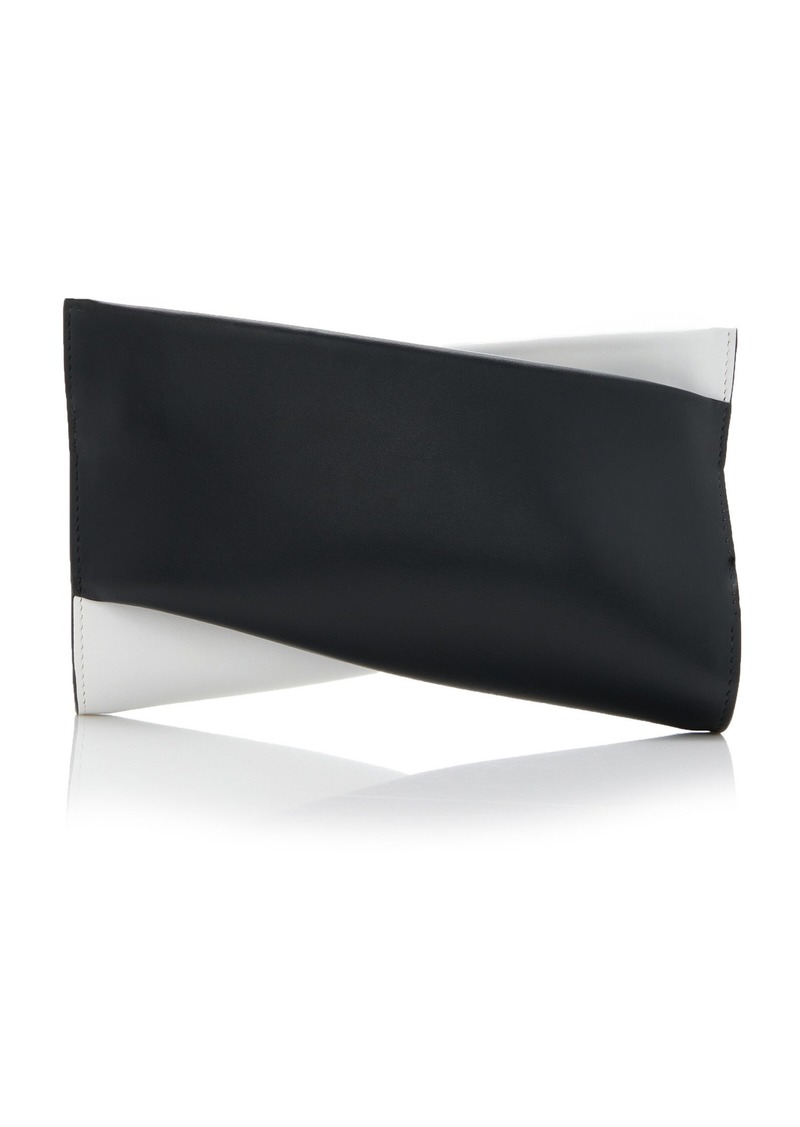 Christian Louboutin - Loubitwist Calfskin Leather Clutch - Black - OS - Moda Operandi