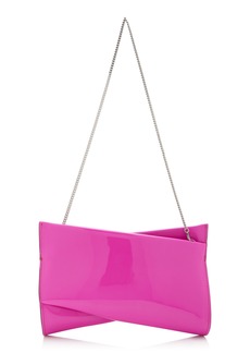 Christian Louboutin - Loubitwist Patent Leather Clutch - Pink - OS - Moda Operandi