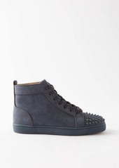 Christian Louboutin - Louis Orlato Spikes Suede High-top Trainers - Mens - Dark Blue