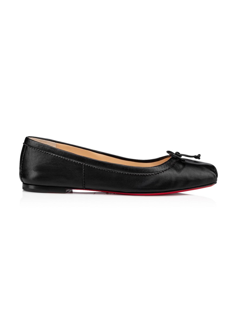 Christian Louboutin - Mamadrague Leather Ballet Flats - Black - IT 39 - Moda Operandi