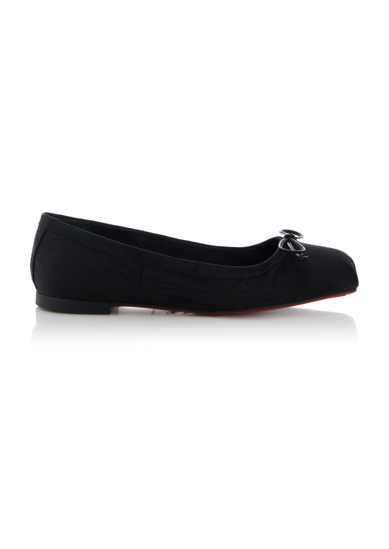 Christian Louboutin - Mamadrague Moire Ballet Flats - Black - IT 38 - Moda Operandi