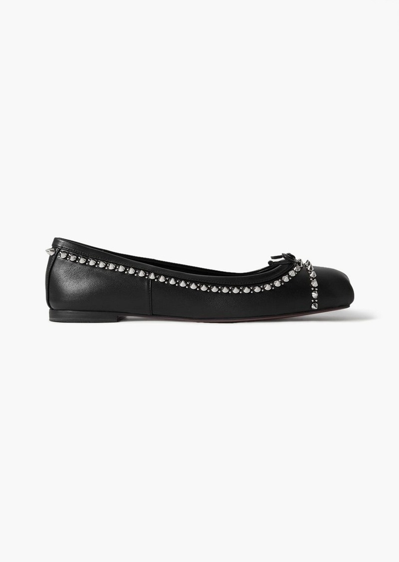 Christian Louboutin - Mamadrague spiked leather ballet flats - Black - EU 36