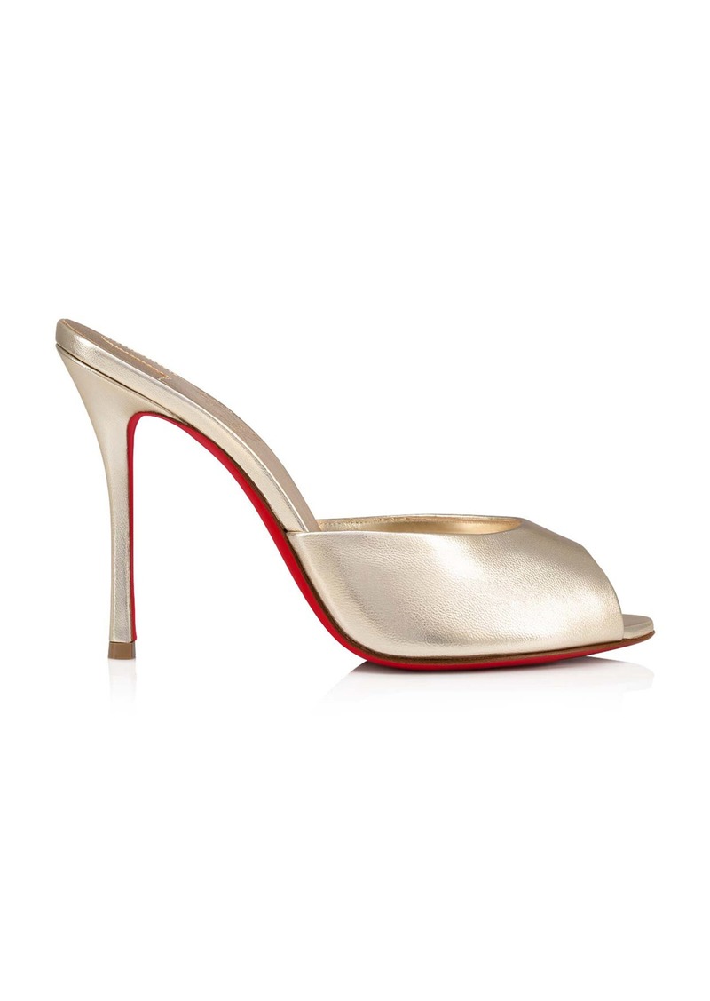 Christian Louboutin - Me Dolly 100mm Metallic Leather Mules - Gold - IT 37 - Moda Operandi