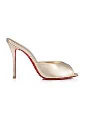 Christian Louboutin - Me Dolly 100mm Metallic Leather Mules - Gold - IT 37 - Moda Operandi